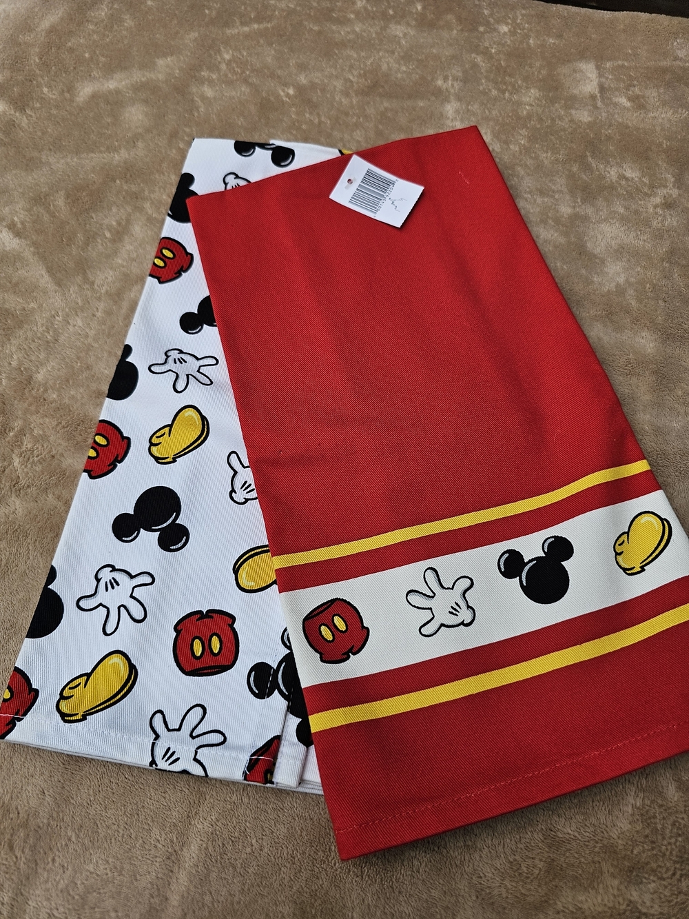 Disney Red, White and Yellow Mickey Mouse Kitchen Towels